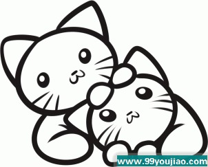 如何画小猫 小猫简笔画步骤_动物简笔画_99幼教网